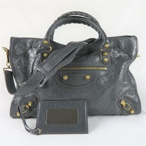 BALENCIAGA Agneau Giant 12 Gold City Anthracite